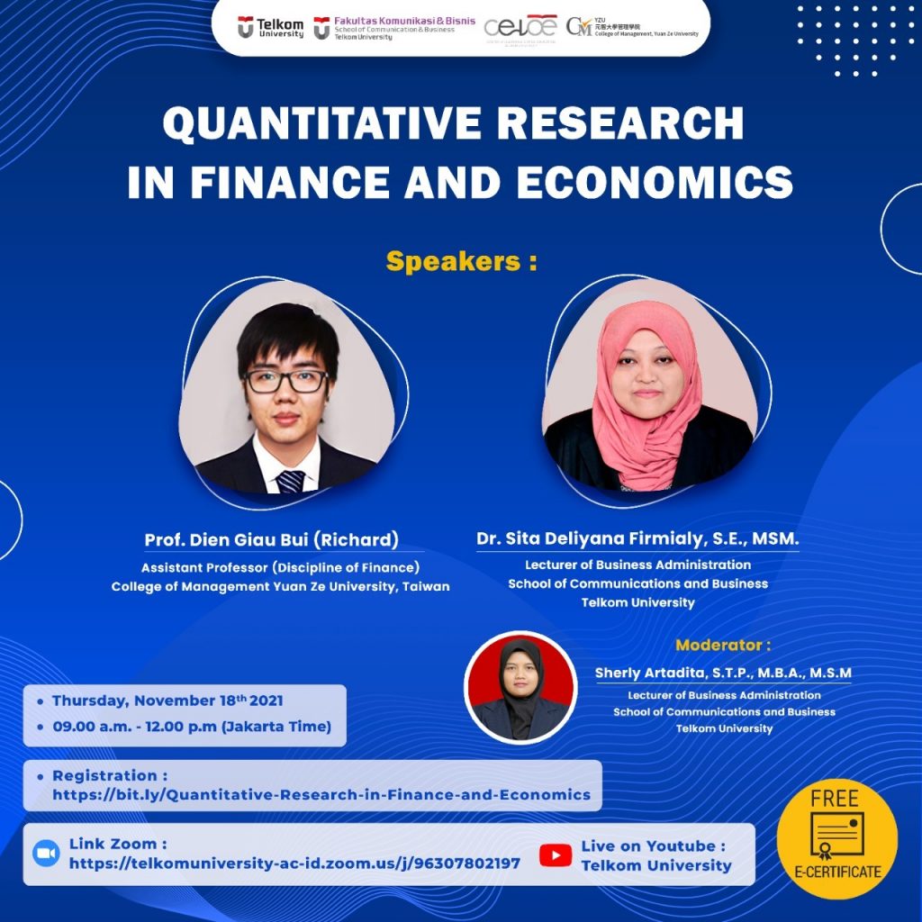 QUANTITATIVE RESEARCH IN FINANCE AND ECONOMICS